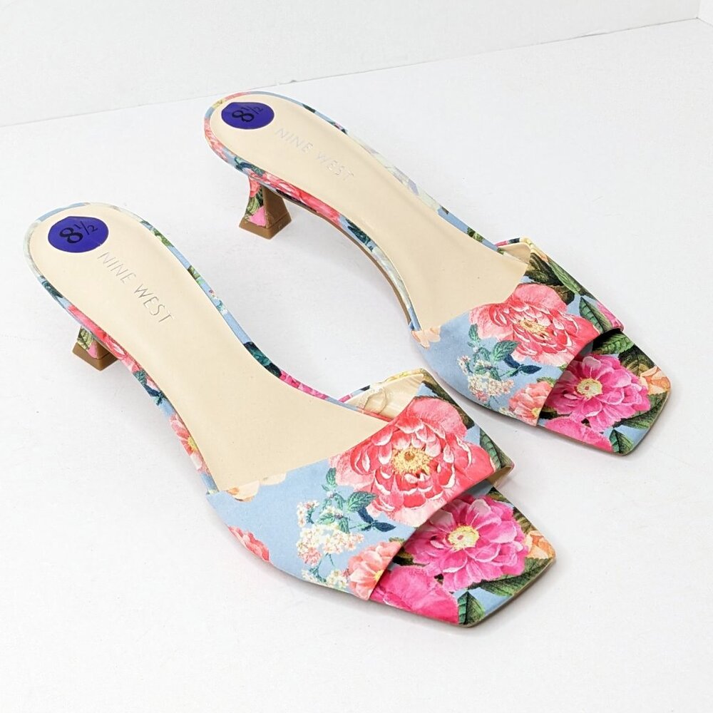 Nine West Inya Heeled Sandals, Floral, Women's 8.5